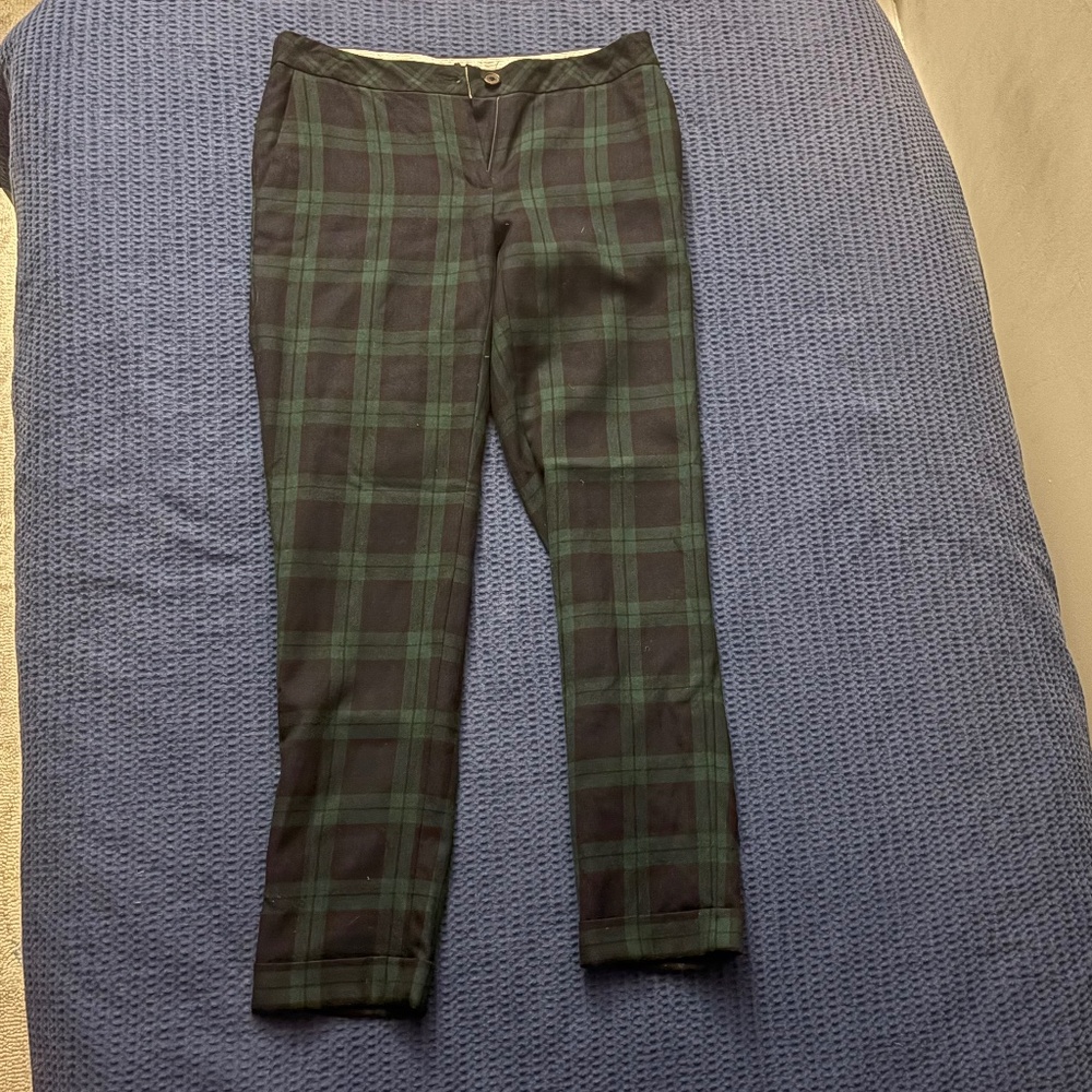 Brooks Brothers Red Fleece Women's Size 2 Black Watch/Tartan Wool Pants